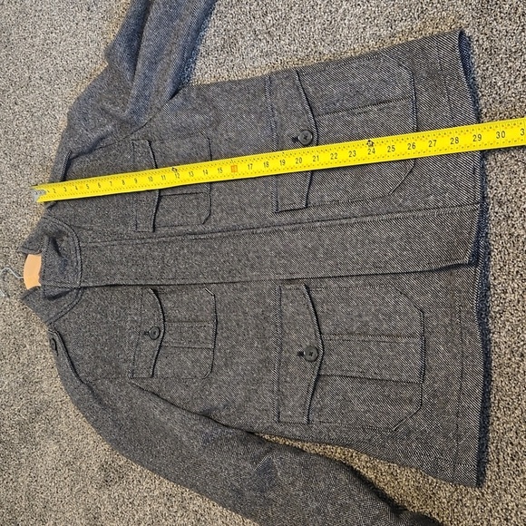 Express Mens Wool Blend Full Zip Coat Jacket 90's sz S - Picture 3 of 9